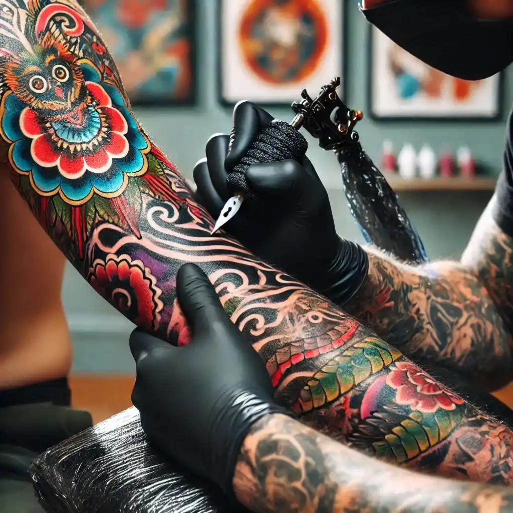 آموزش تتو کردن روی بدن در عکس با گوشی اندروید