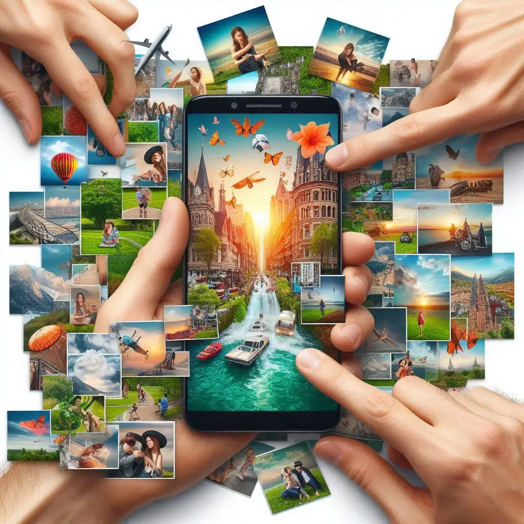 آموزش قرار دادن چند عکس کنار هم و کلاژ کردن تصویر