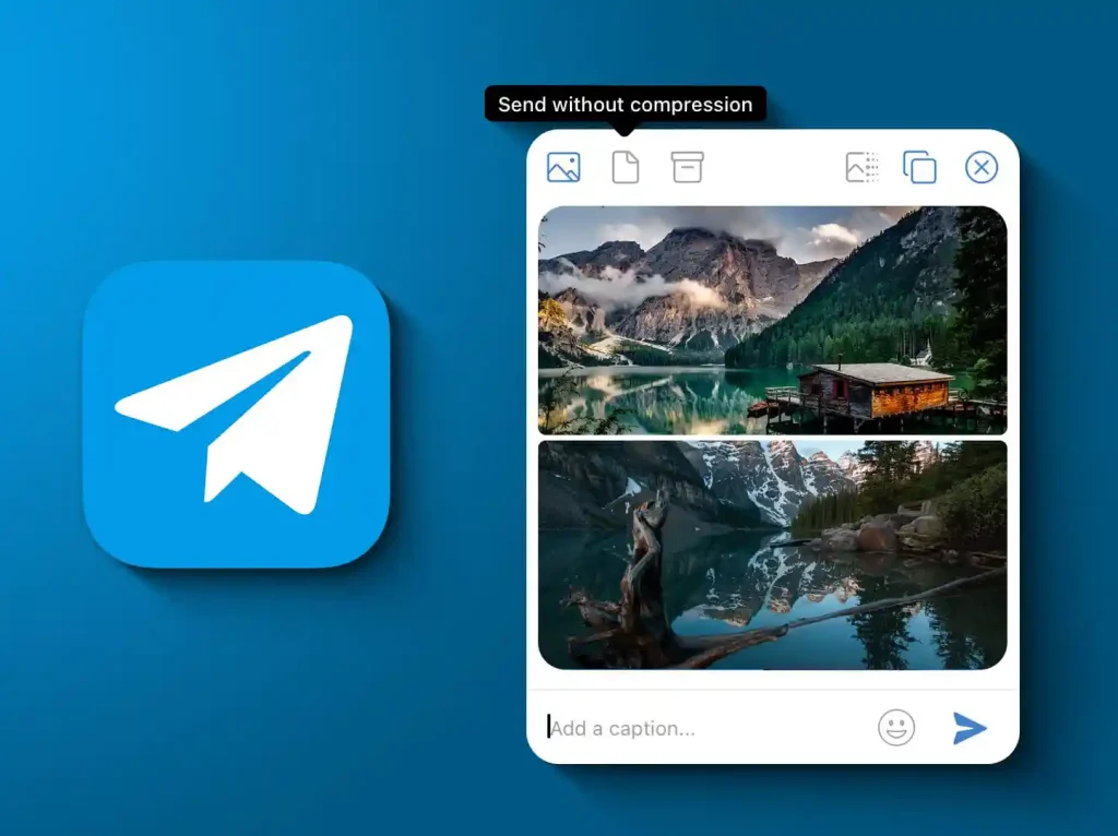 آموزش 2 روش ارسال تصویر در تلگرام با کیفیت بالا