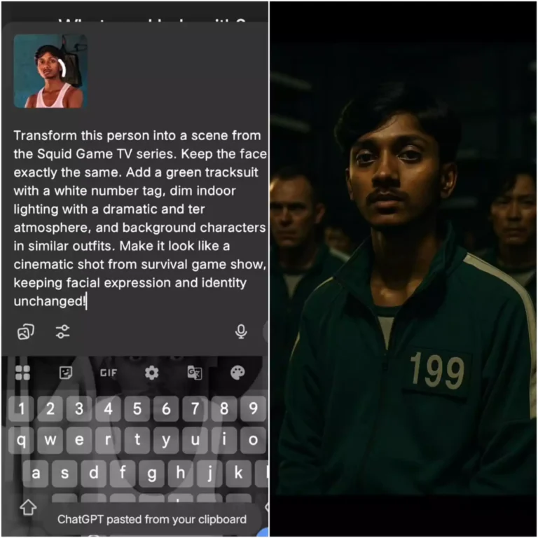 آموزش پرامپت ساخت عکس اسکویید گیم با ChatGPT