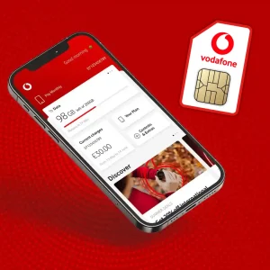 سیم کارت ودافون انگلیس به همراه پنل مای ودافون | My Vodafone