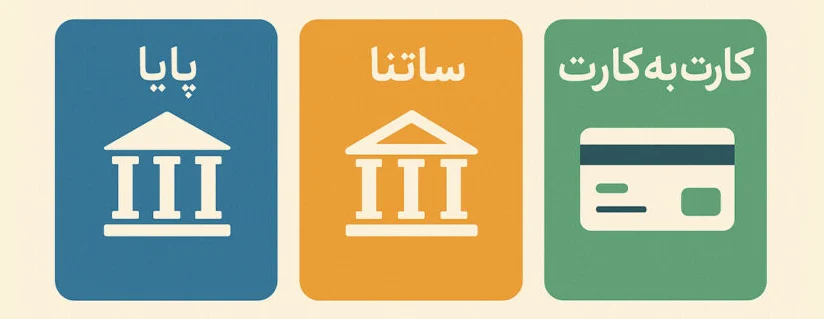 تفاوت پایا و ساتنا و کارت به کارت چیست و کدام بهتر است؟