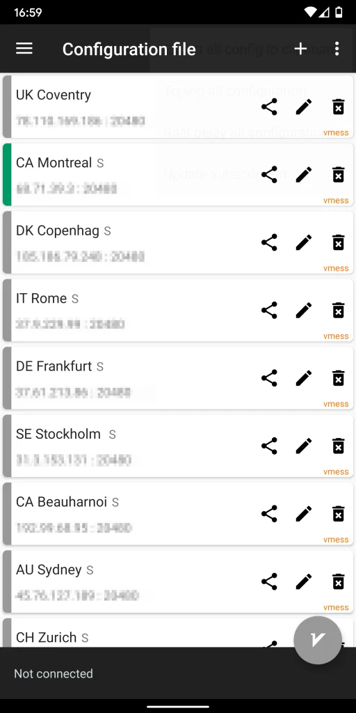 دریافت لینک ساب کانفیگ رایگان V2rayNG اضطراری