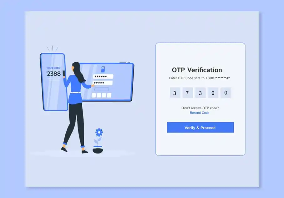 آموزش طراحی صفحه ورود با کد OTP در سایت